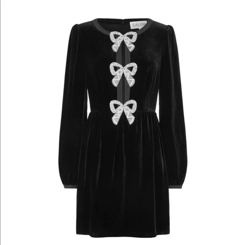 DISO!!! SALONI Velvet Mini Camille Dress